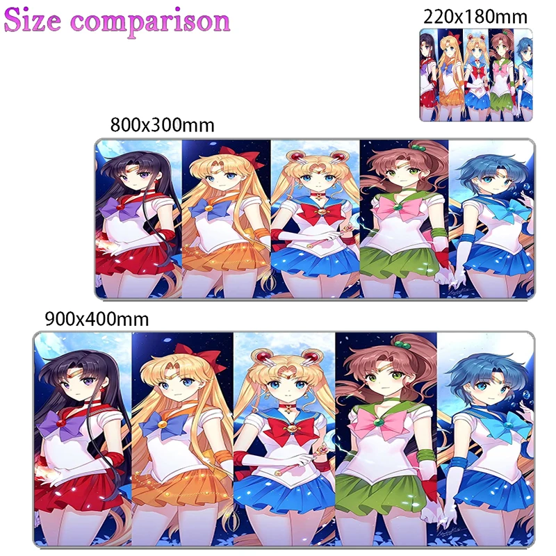 

Large Gaming Mouse Pad S-Sailor M-Moon Anime PC Computer Gamer Desk Mat rug For CS GO LOL XXL Laptop Kawaii Mousepad