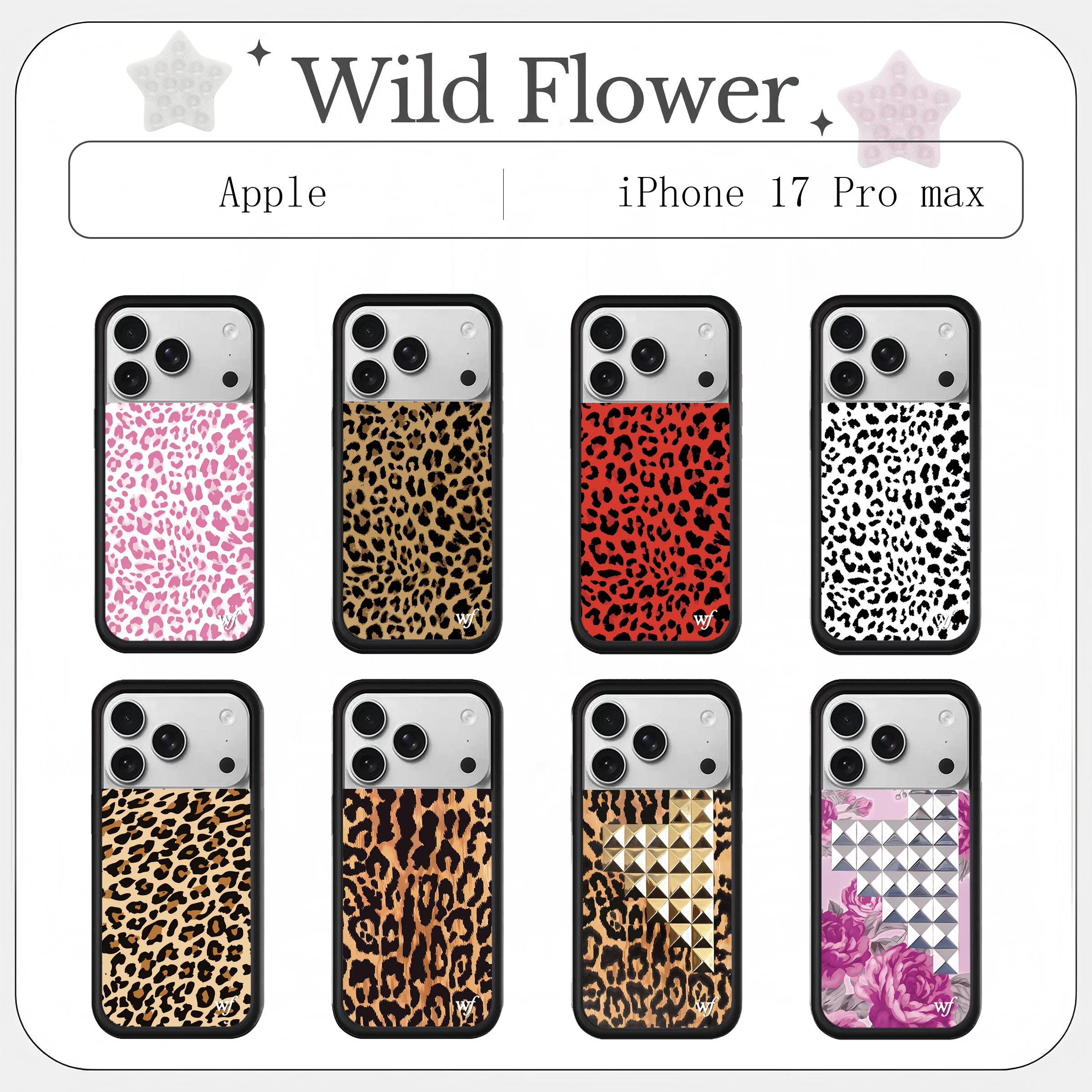 2025 Wildflower ثلاثية الأبعاد زنبق الرعوية قضية الهاتف آيفون 12 13 14 15 16 17 برو ماكس زائد الهواء 17pro wf السحلية مهرج حول غطاء
