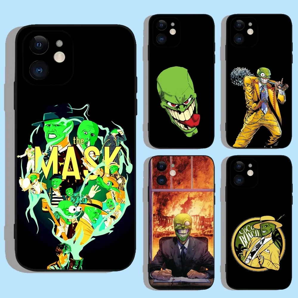 Movie The M-MaskS Stanley Phone Case For iPhone 16,15,14,13,12,11,XS,XR,X,8,7,Pro,Max,Plus,mini Silicone Black Cover