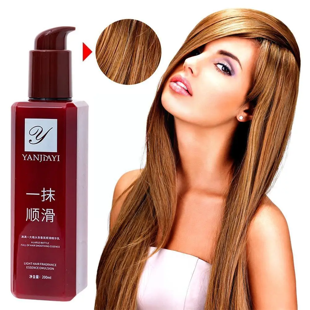 

Sdotter Yanjiayi 200ml Hair Smoothing Leave-in Conditione Smooth Conditioner Elastic Treatment Cream Leave-in Hair Essence Care