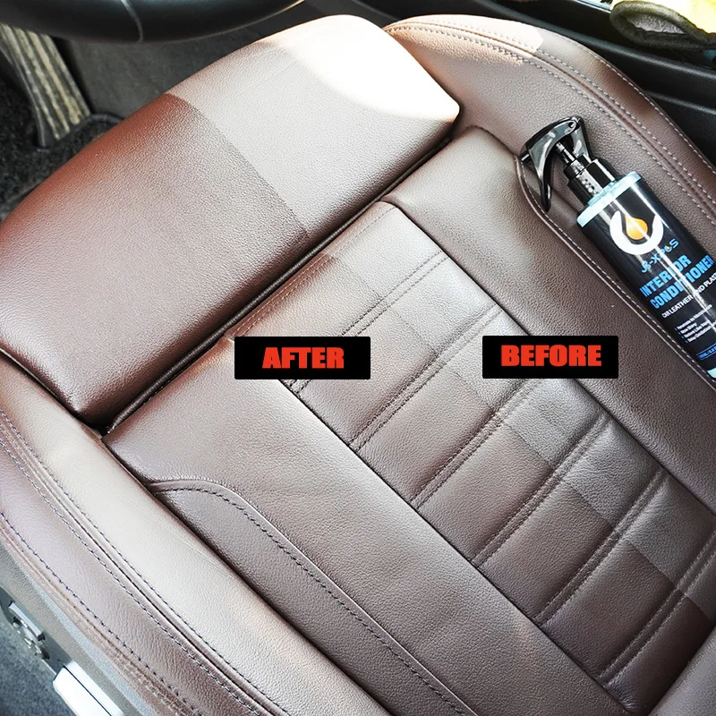 Car Plastic Leather Restorer Quick Coating Wax Seat Leather Long-Lasting Protects Plastic & Leather Restore Car Refinishing