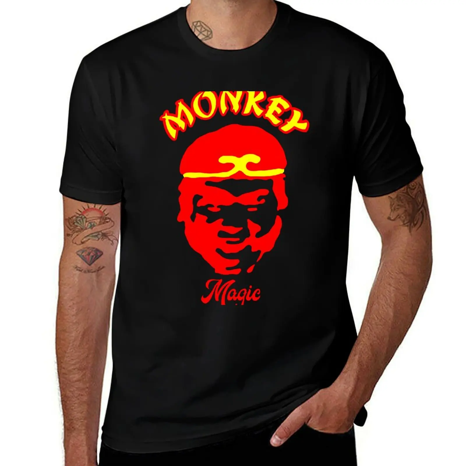 

MONKEY MAGIC. RED/YELLOW. T-Shirt Fitness Quick Dry Short Sleeve Top