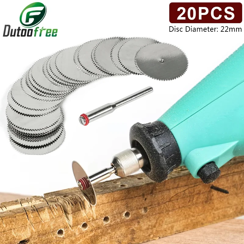 20 sztuk/zestaw ze stali nierdzewnej okrągły odciąć tarcza tnąca szlifierka do drewna przecinarka koła ostrze ścierne do Dremel Rotary Tool