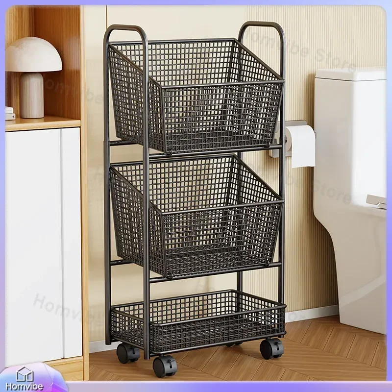 for Dirty Clothes Basket Household Laundry Basket Multi layer with Wheels Removable Storage Bucket Bathroom Organizer