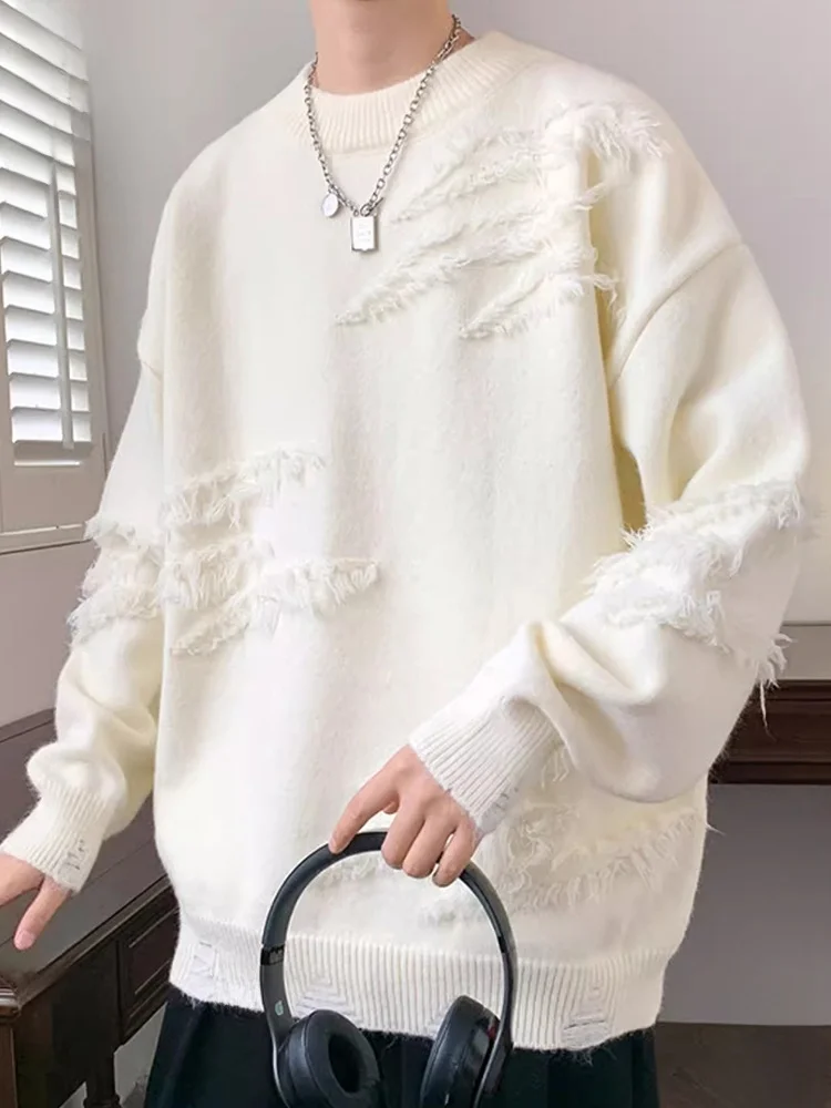 

PaulFrank High Street Men's Knitted Fce Lined Casual Sweater Spring Autumn Loose Fit round Ne Color T-irt