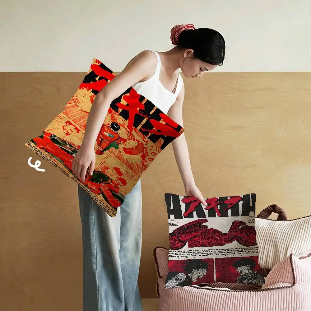 Classic Anime A-Akira Maple Design Cushion Cover Happy Autumn Harvest decor Holiday Decorati Pillow Cover