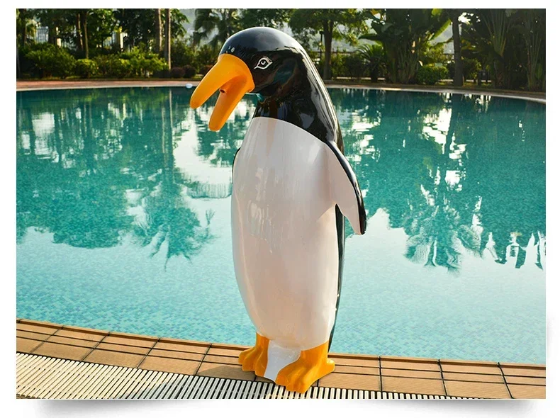 Swimming pool landscape water spray,sculpture fiberglass nozzle,cartoon penguin modeling spa massage equipment,Shower nozzle