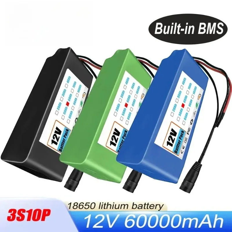 

Аккумуляторная литий-ионная батарея 18650 3S10P 12В 60Ач для электровелосипедов, скейтбордов и электромотоциклов