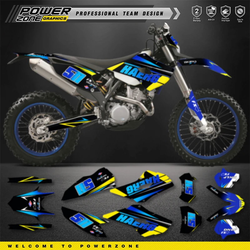 PowerZone Custom Team Graphics Backgrounds Decals Stickers Kit For HUSABERG 2013-2014 FE 390 450 570-TE250 300 -FX450-FS570 07