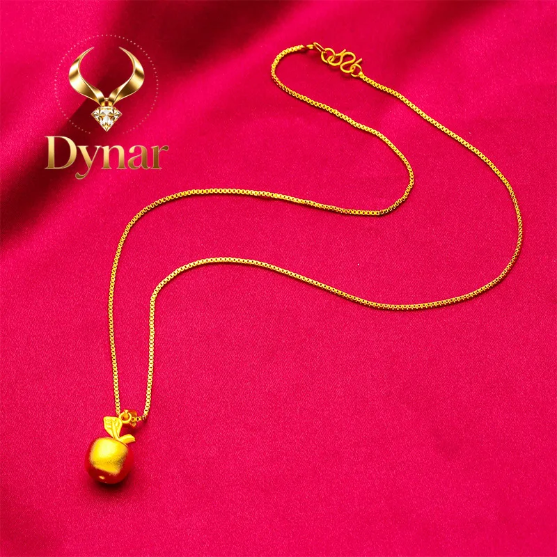 

Dynar Jewelry 24K Gold AU999 Fruit Necklace Women's - Premium understated design, fresh style, vibrant for young women