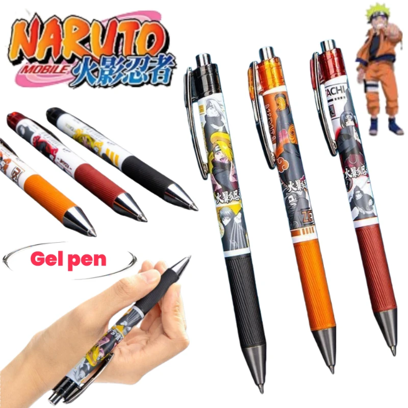 NARUTO Uzumaki Naruto Hatake Kakashi Uchiha Obito Kreativer Cartoon-Gelstift Glatt und langlebig schreibender Unterschriftenstift Studentengeschenk – Detail 1