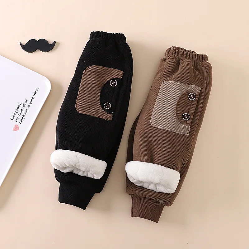 

New Winter Fashion Baby Girls Clothes Children Casual Thicken Warm Pants Kids Trousers Toddler Cotton Costume Infant Sportswear