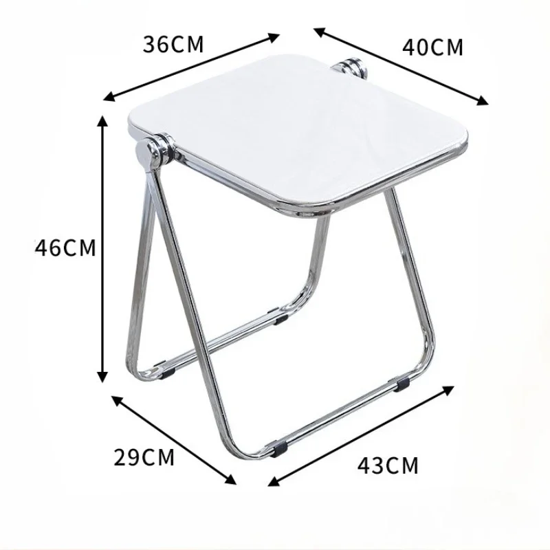 1Pcs Random Color Folding Coffee Table Transparent Acrylic Space Saving Portable Small Home Furniture