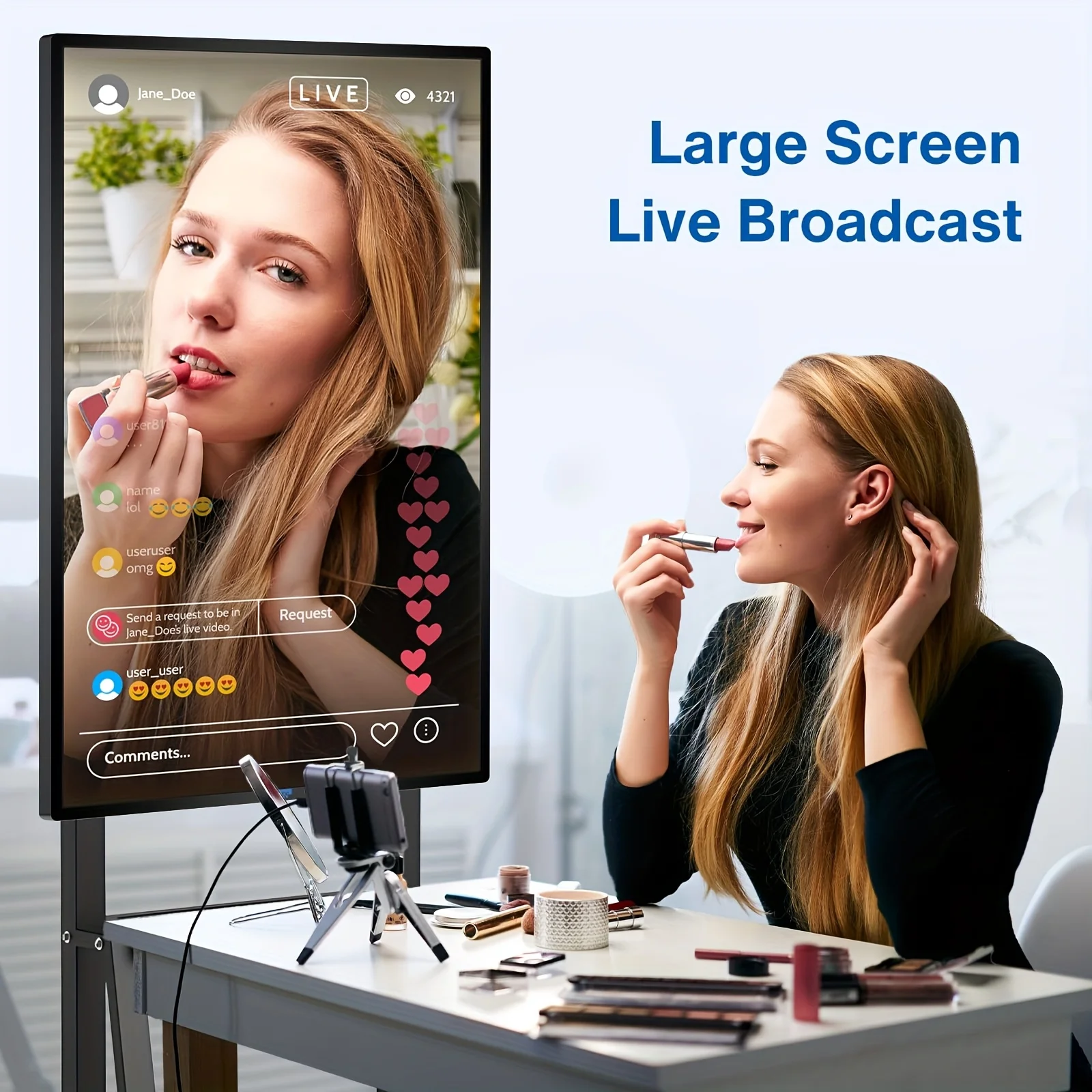 لوحة شاشة تعمل باللمس، لوحة بيضاء إلكترونية رقمية بدقة 4K UHD ولوحة ذكية لتطابق الشاشة، كاميرا مدمجة بشاشة 49 بوصة 1080 بكسل