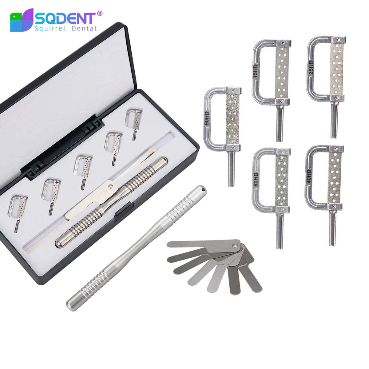 SQDENT Dental Orthodontic Interproximal Enamel Reduction Automatic Strip 15 To 90 HD Interproximal Enamel Reduction Handle IPR