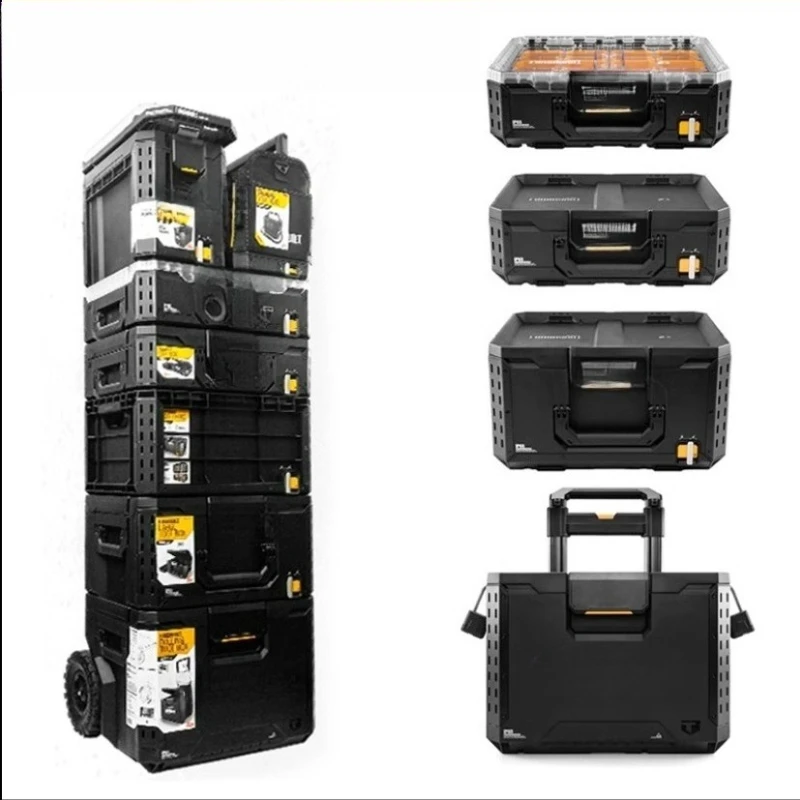 

Stacking toolbox Combined multi-layer trolley box Cartridge equipment storage