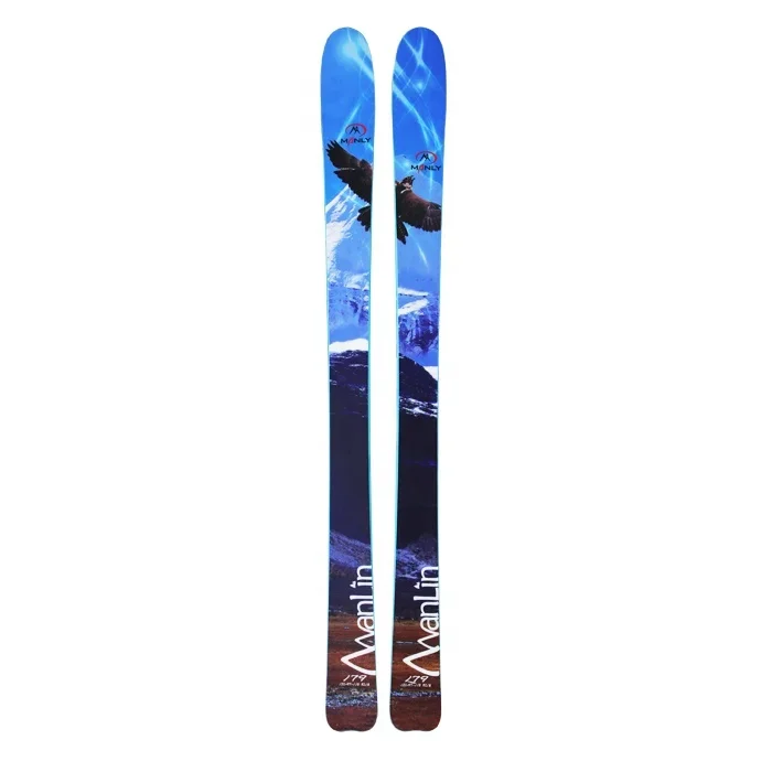 Rocker extruded base freeride skis for skiing in winter