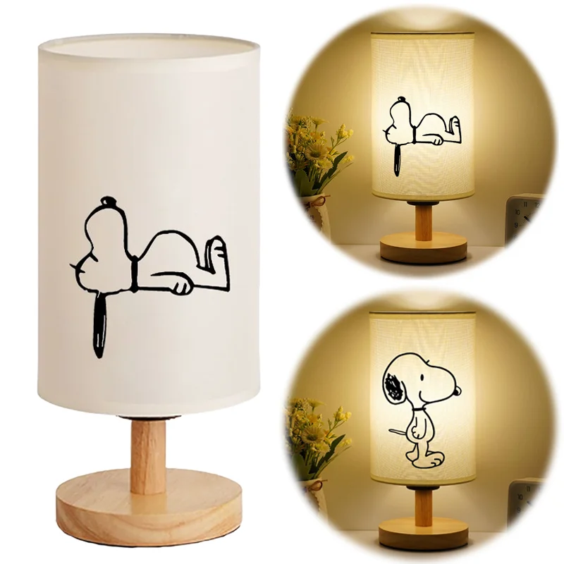 

Snoopy Cute Cartoon Creative Night Light LED Fashionable Children's Dormitory Warm Light Eye Protection Table Lamp Bedroom Decor