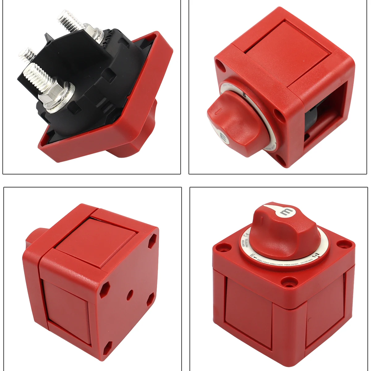 2/3/4 Position M-Series Mini Switch Cut Single Dual On/Off Marine Boat 12-48V 100-300A Battery Switch Isolator Disconnect Rotary