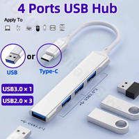 4 in 1 USB TYPE-C 4 Ports HUB Hubs Type C Docking Station USB3.0 Splitter OTG Adapter 5Gbps High Speed for PC Macbook Pro Air