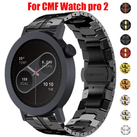 Stainless Steel Watch Strap For CMF Watch Pro 2 Smartwatch Band Bracelet Correa For CMF Watch Pro 2 Metal Wristband Accessories