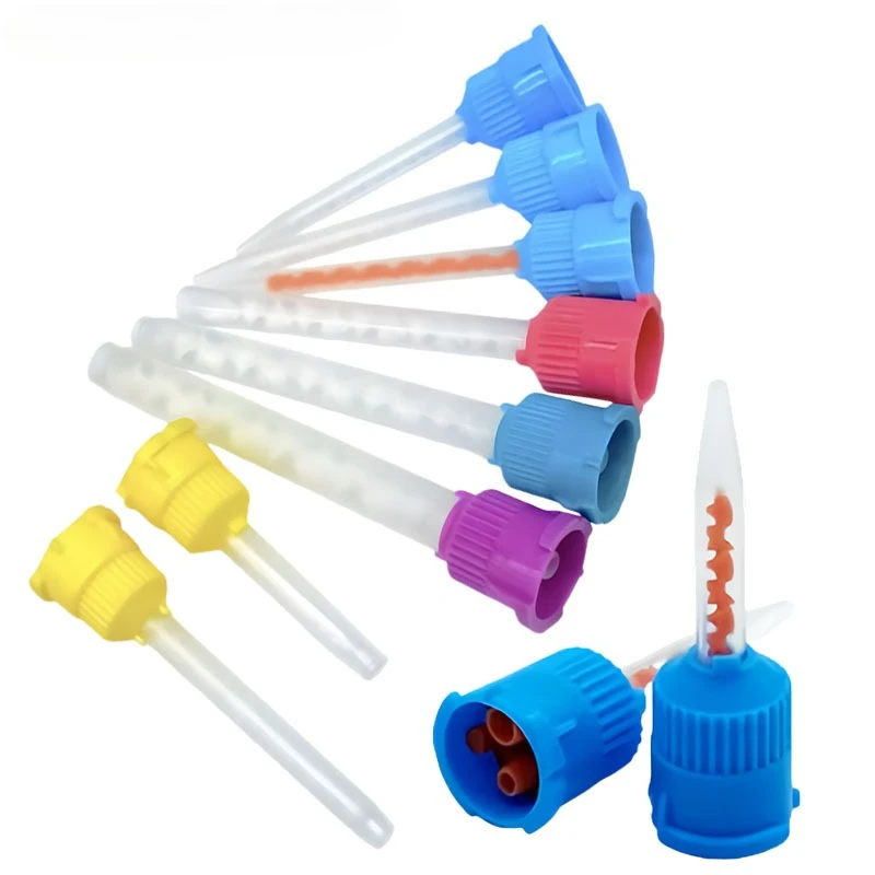 

50/100Pcs Lightweight Dental Silicone Rubber Mixing Tip; Dual-Cure Dental Dispensing Tip; Silicone Impression Material