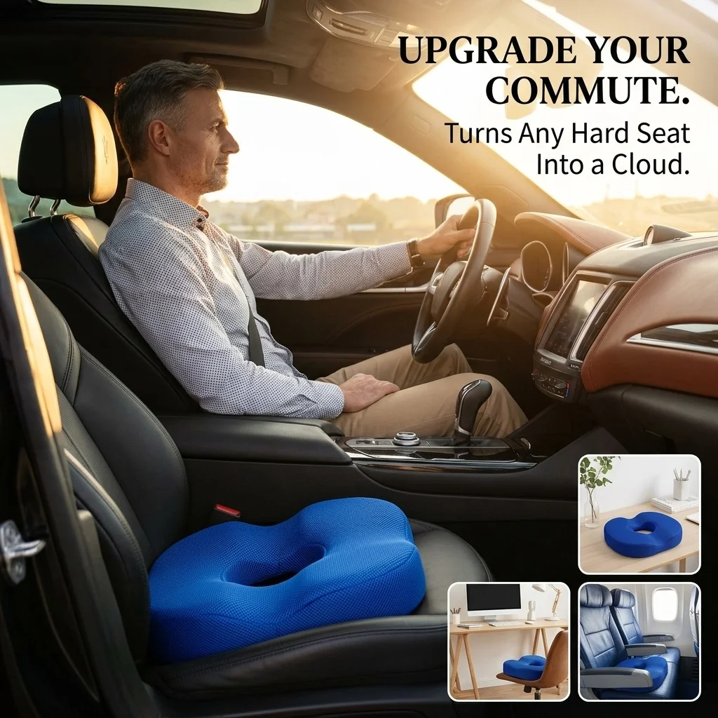 3 Colors Donut Pillow Hemorrhoid Tailbone Men Soft Car Cushion Women Pregnancy Postpartum Recovery Chair Cushion