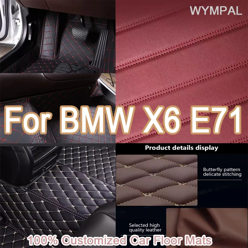 

Luxury Custom Automotive Car Floor Mats For BMW X6 E71 2008 2009 2010 2011 2012 Auto Luxury Leather Men Women Car Mats Full Mats