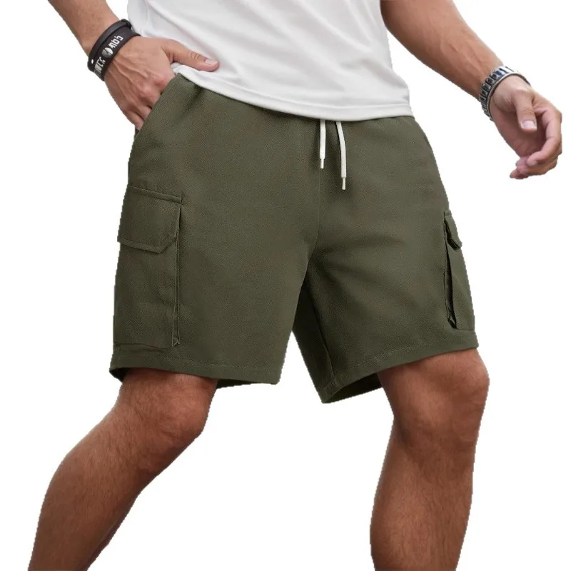 New Fashion Work Shorts Multi-pocket Men's Summer Tide Loose Wide-leg Sports Casual Shorts Men Clothing