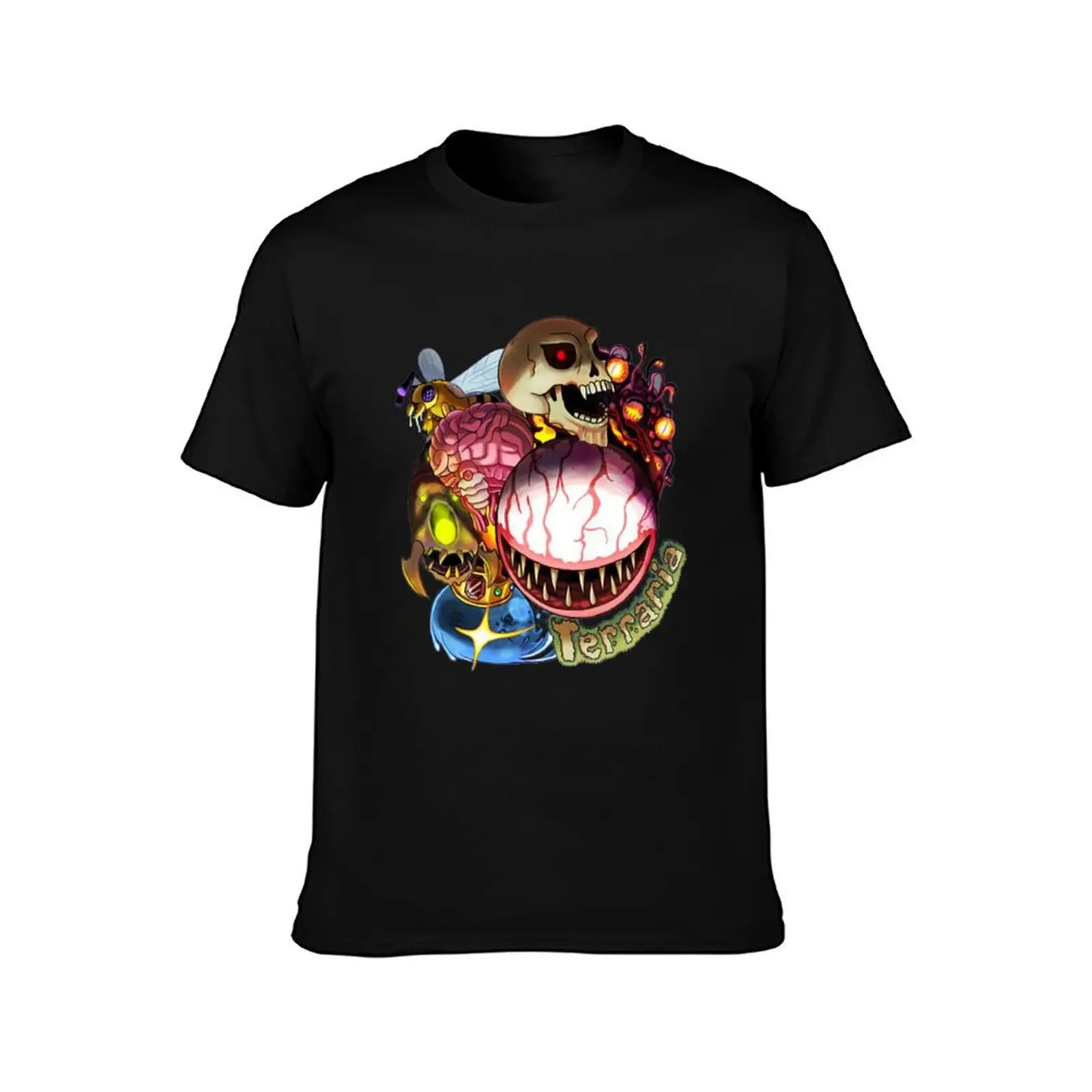 Funny Art Terraria Game T-Shirt Large Size Basic Casual T-Shirt