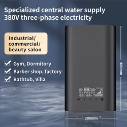 3 Phase 380V 24Kw Electric Tankless Water Heater Household Bath Instant Fast Heat Large Amount of Water For Shower Bathroom