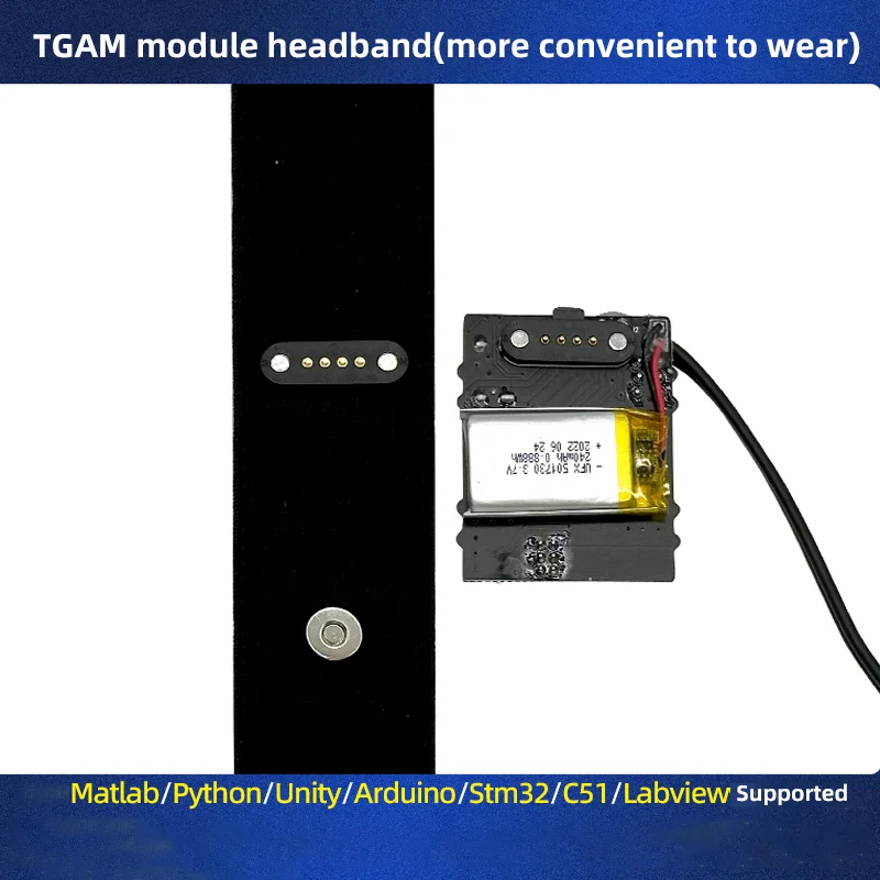 2023 New STM32 TGAM Module Development Kit Brainwave Headband EEG Sensor Outputting Mindwave Data Arduino Python Matlab Unity