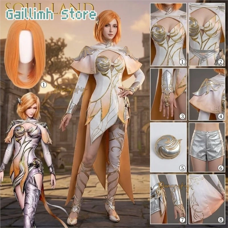 Disfraz de Cosplay de Hu Liena de Soul Land, Conjunto Sexy de Anime, Estilo Palacio Wuhun, Juego de Rol Encantador, Accesorio de Juego de Rol para Mujer, Halloween