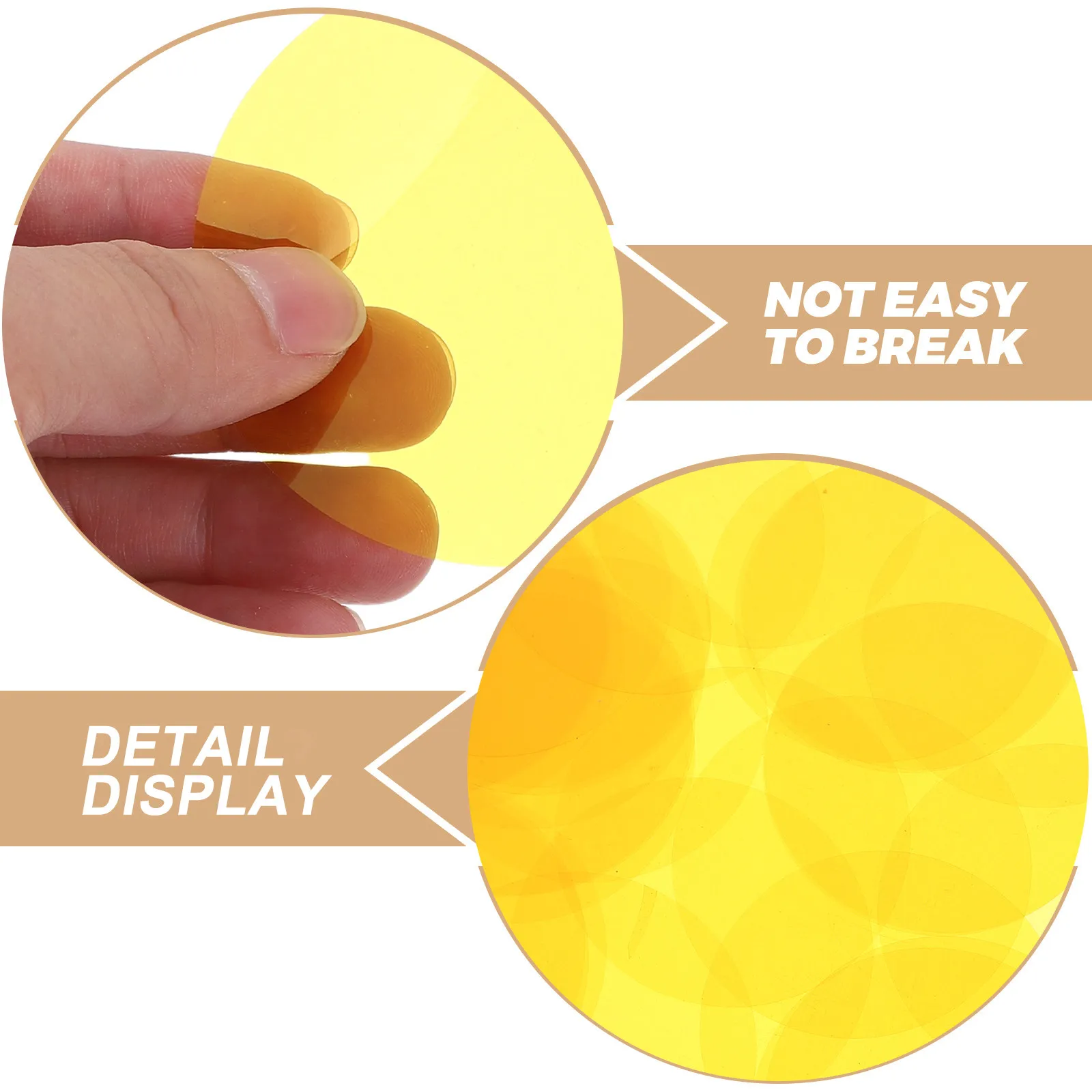 30Pcs Colored Light Gel Filters 6.6cm Easy Apply Color Correction Films for Tubes Strobe Spotlights Headlight Light Gel Overlays
