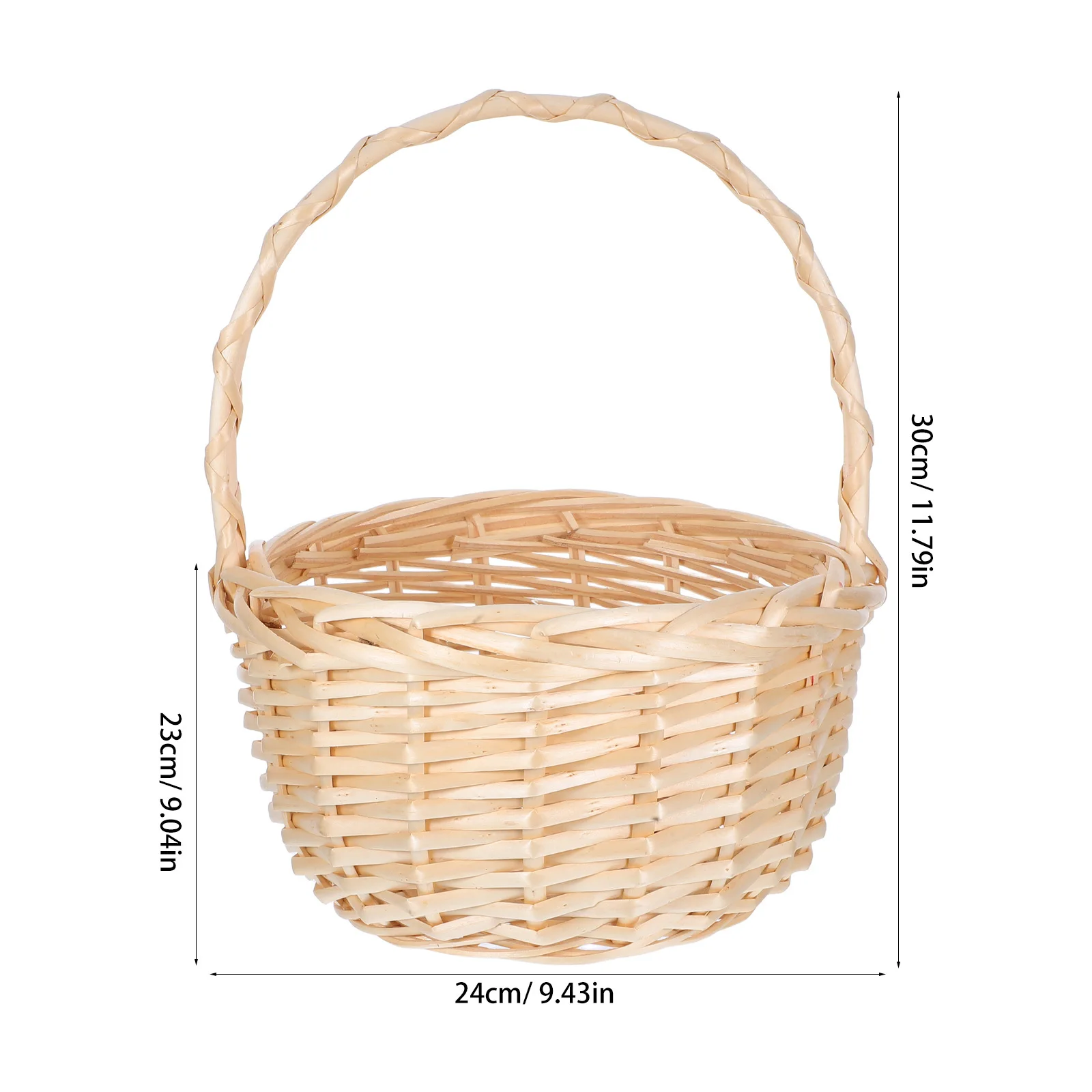 سلة منسوجة يدويا تعيق صغير سلال الزهور المصنوعة يدويا التخييم نزهة حلوى فارغة صغيرة الروطان المنسوجة يدويا الفاكهة #6