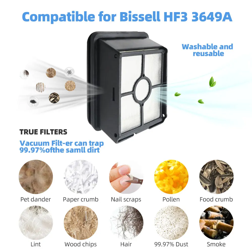 

Hepa Filter Compatible For Bissell HF3 / 3649A Vacuum Cleaner Spare Parts Replacement Accessories
