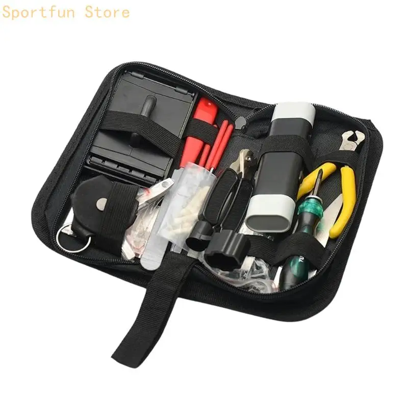 Guitar Repair Tool Set for Basic Adjustment Tasks, Portable Mixed Metal and ABS Maintenance Tools for String Changes, Practice