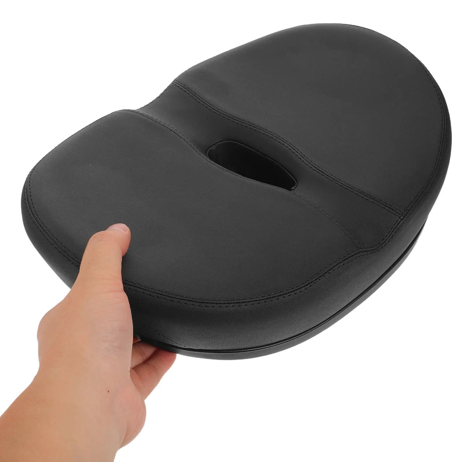 

Wide Noseless Hollow Bike Saddle Comfortable Bicycle Seat Replacement Padded Cushion Shock Absorption Breathable Universal Fit