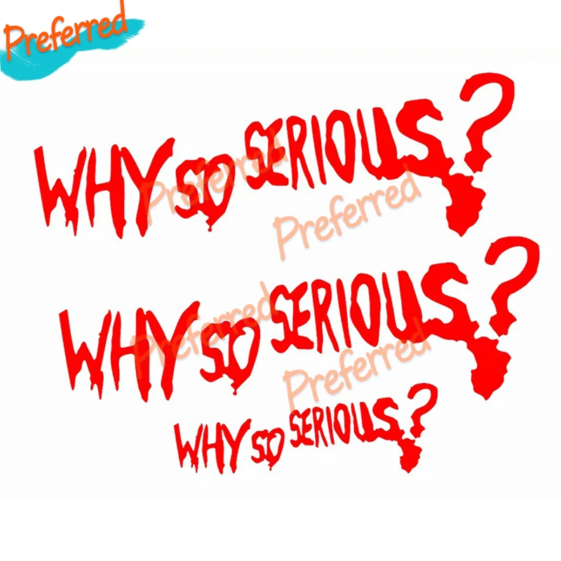 Aufkleber Why So Serious Schriftzug Auto Wand Sticker Joker 24cm Set