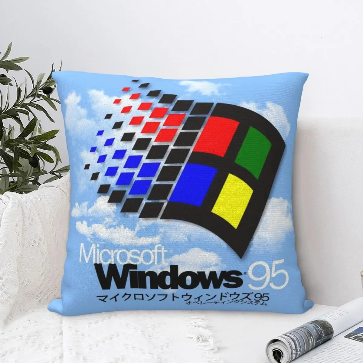 Doppelseitig bedrucktes WINDOWS 95 Dekokissen, luxuriöses Sofakissen, Kissen für Kinder