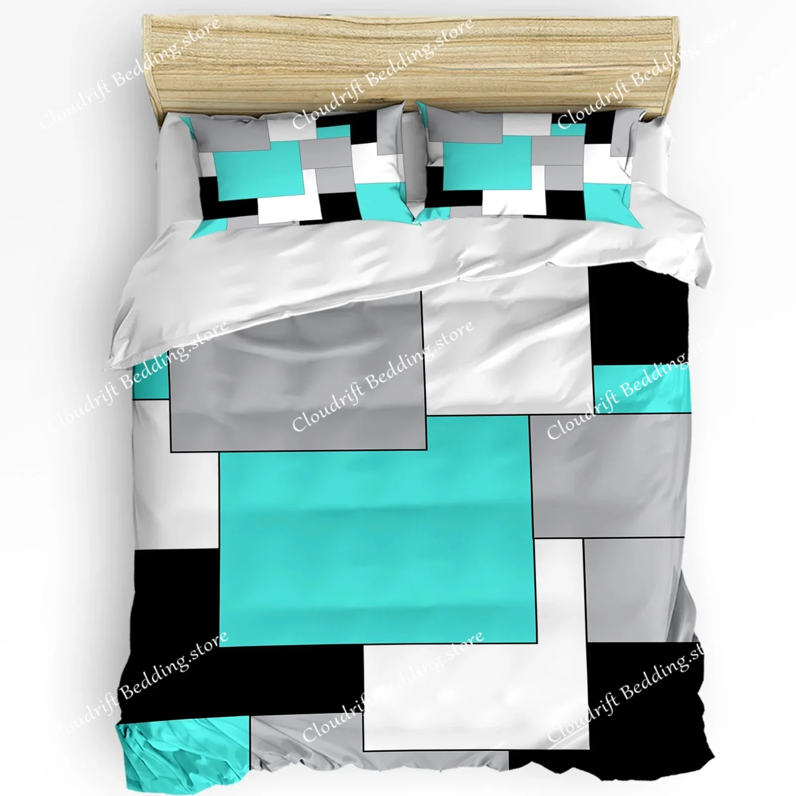 Yellow Grey Black Patchwork Abstract Art Medieval Style Duvet Cover Pillow Case Bedding Set Quilt Cover Double Bed Home Textile