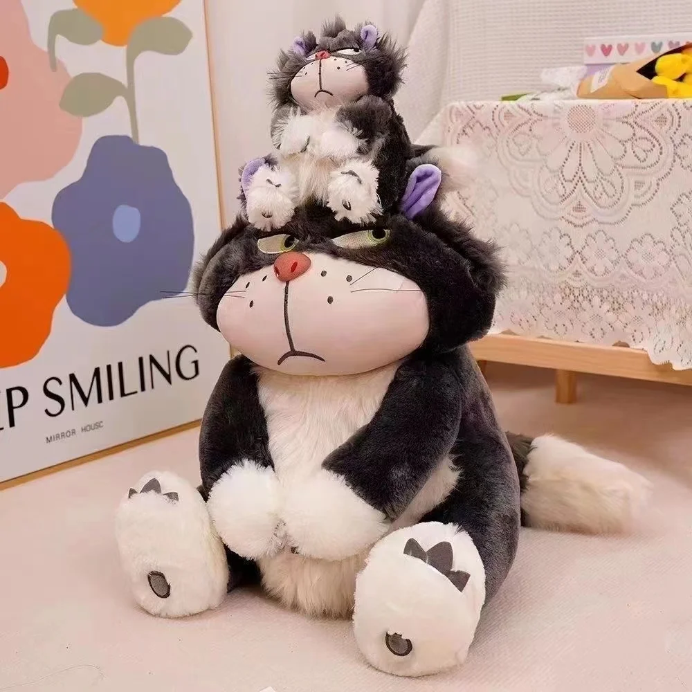 

Funny Cute Lucifer Cat Plush Bad Stuffed Cat Soft Pillow Doll Anime Movie Plush Car Headrest Bag Cat Pendant KeyChain