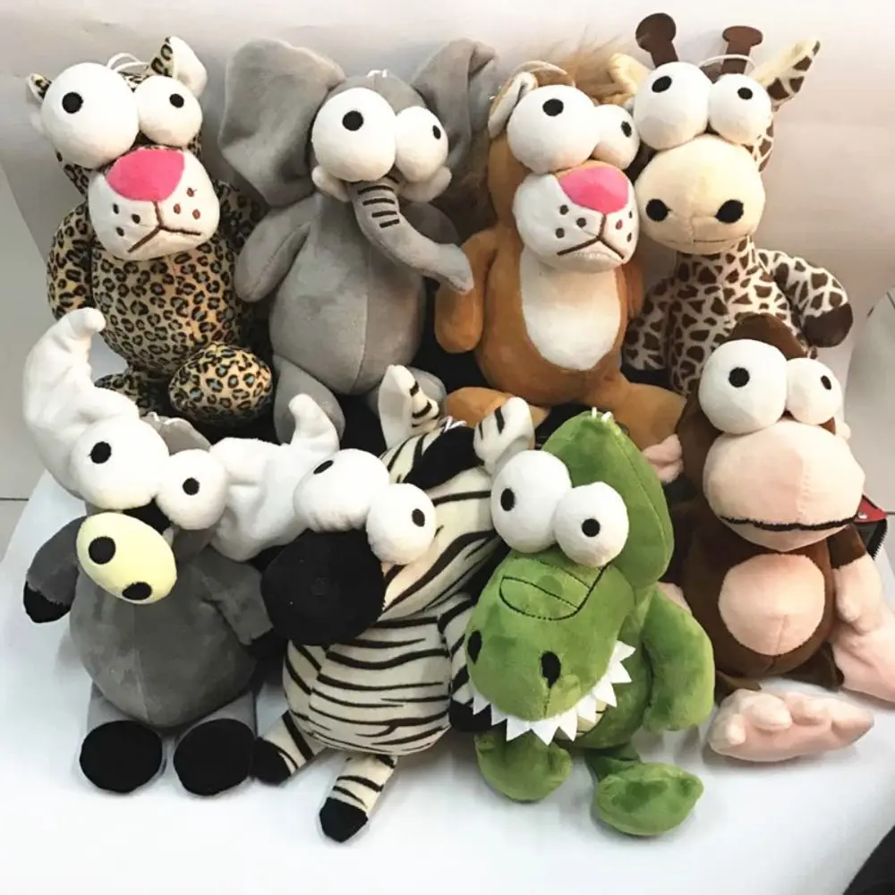 Big Eyes Forest Animals Doll Stuffed Doll Crocodile Animal Plush Toys Giraffe Plushies Cartoon Elephant Monkey Plush Hobbie Toys