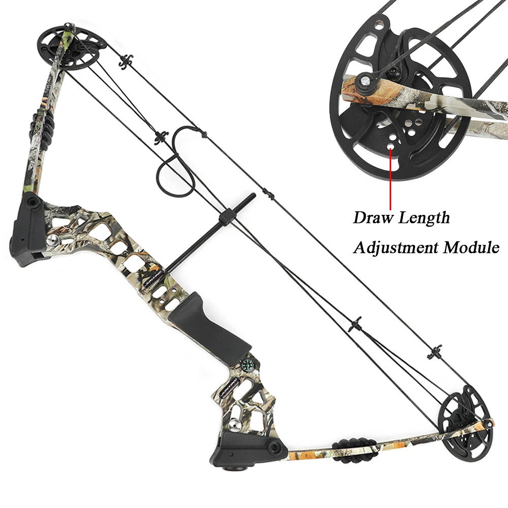 Archery Compound Bow Set Spine500 Carbon Arrow  20-70lbs Adustable Pulley Bow 320FPS Arrow Speed Outdoor RH/LH Hunting Shooting