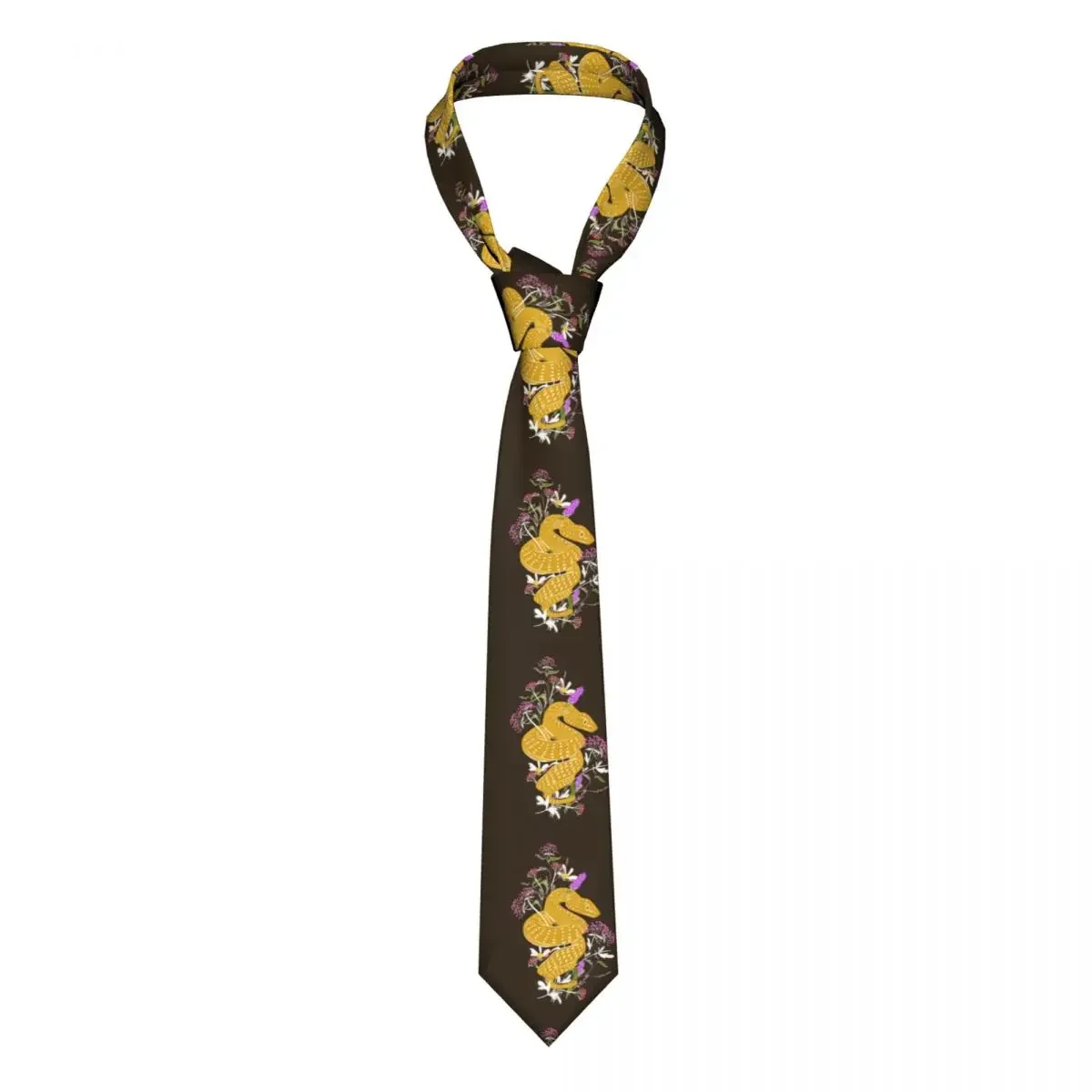 

Mens Tie Classic Neckties Golden Boa Narrow Collar Slim Casual Accessories Gift