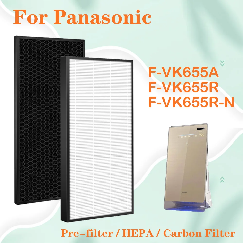 

Для очистителя воздуха Panasonic F-VK655A F-VK655R F-VK655R-N, сменный HEPA-фильтр и дезодорирующий угольный фильтр.