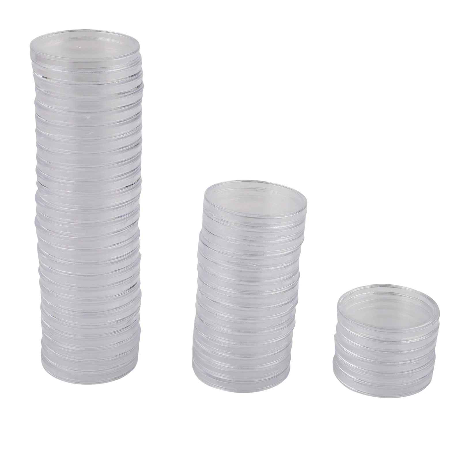 

Plastic Coin Capsules Pack of 100 for Safe Coin Collection Organization and Transparent Display with 40mm Inner Diameter