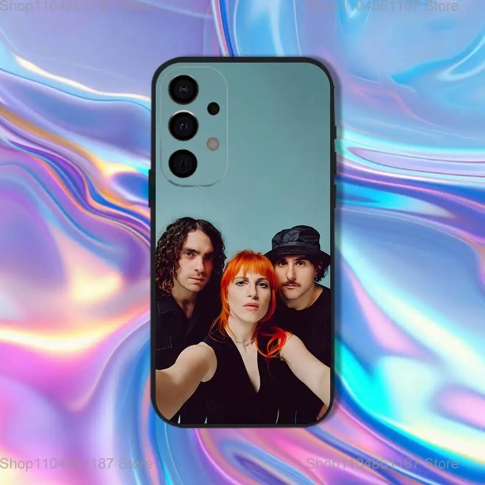 حافظة هاتف P-ParamoreS لهاتف سامسونج S25، S24، S21، S22، S23، S30، Ultra، S20، Plus، Fe، Lite، 5G غطاء أسود