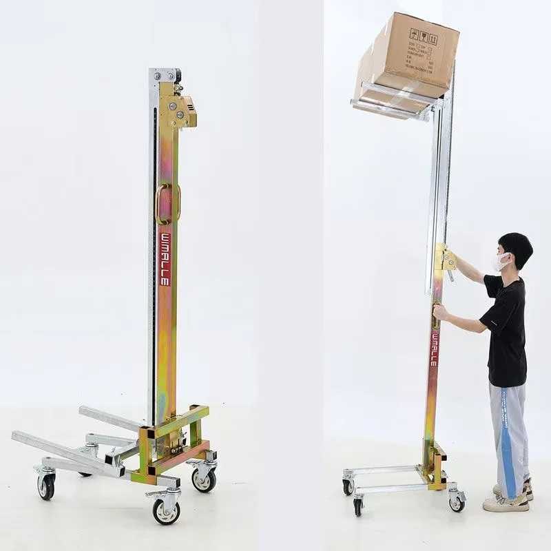 Manual Unloading Lifting Handling Stacker Forklift Lifting Portable Folding Forklift Lightweight Used for Lifting and Handling