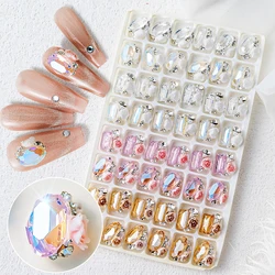 10pcs 3D Stacked Nail Art Rhinestones Pile Charms Parts Pearl Crystal Diamond Accessories Nail Decoration Supplies Materail Tool